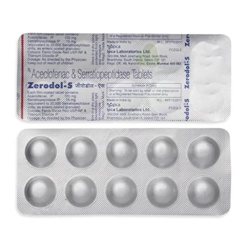 Aceclofenac-Serratiopeptidase 100mg-15mg