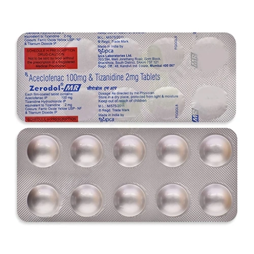 Aceclofenac-Tizanidine 100mg-2mg