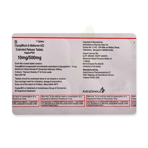 Dapagliflozin-Metformin 10mg-500mg