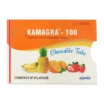 Kamagra 100mg Chewable Tablets (Banana, Pineapple, Strawberry & Orange flavors)
