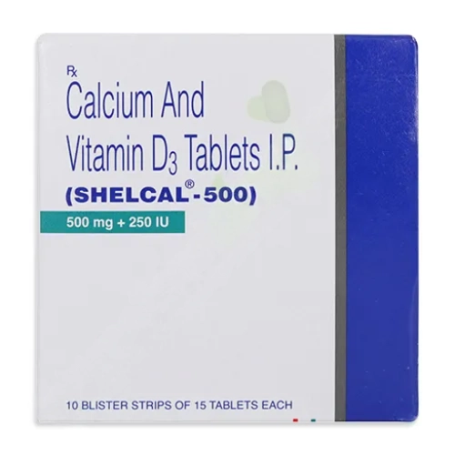 Shelcal 500mg (Calcium-Vitamin D3)