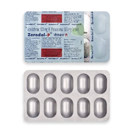 Zerodol P 100-325mg (Aceclofenac–Paracetamol)